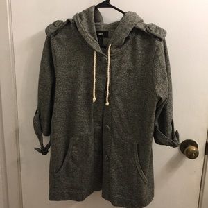 Obey Short Sleeve Hoodie Size Large